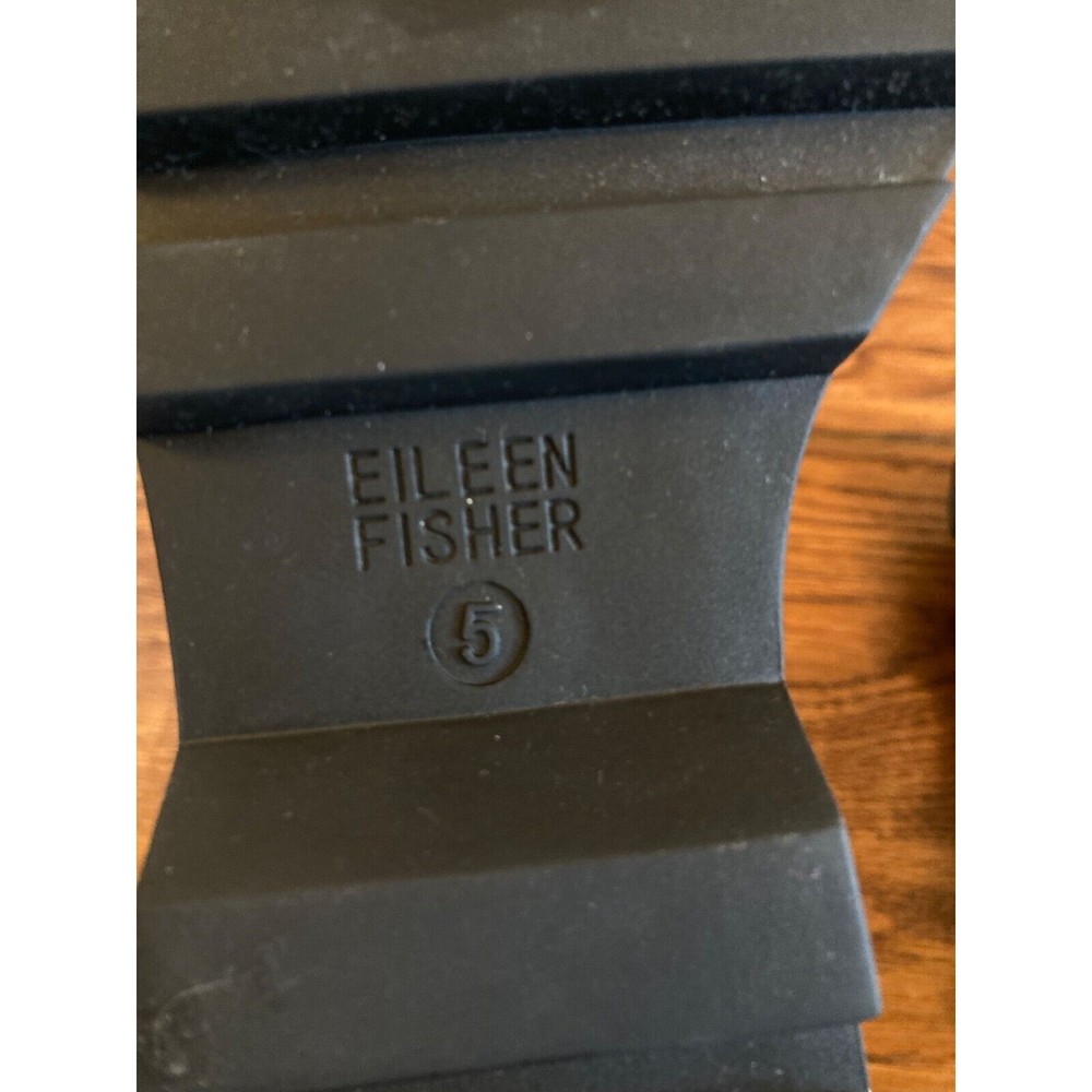 Eileen Fisher Splash Waterproof Suede Bootie  Size 5 US Black Wedge Heel NWOB - Picture 11 of 11